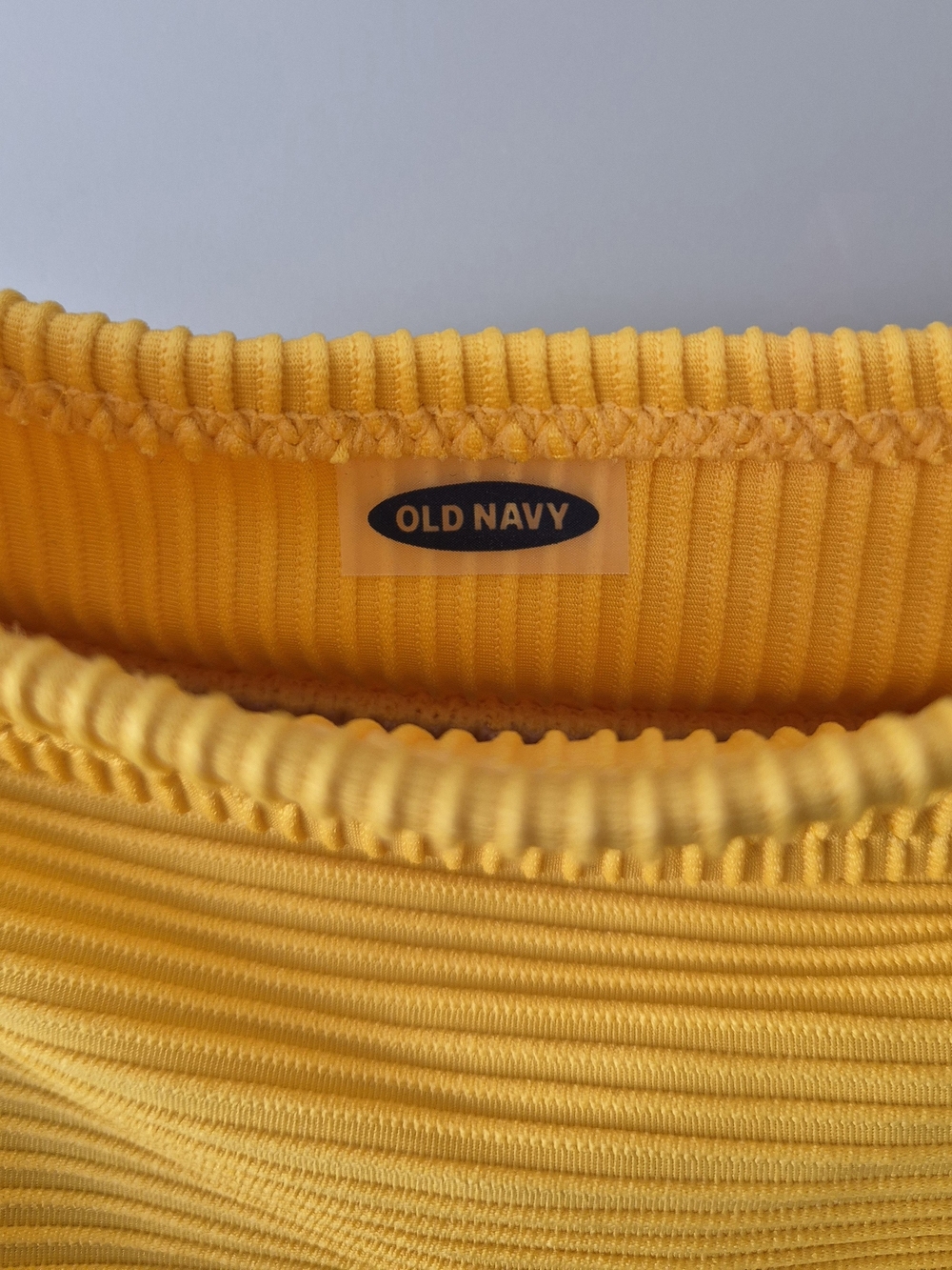 Old Navy Yellow Ribbed One-Piece - Picture 3 of 4